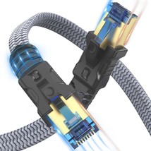 Cat 8 Ethernet Cable 6 ft Fastest Cat8 Internet Network Cable High Speed... - $28.66