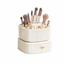 360 Rotating Makeup Brush Holder with Drawer - $973.87 MXN