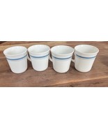 Corning Wear Vintage Coffee Cups Mugs Set Of 4 Indigo Slate Blue Gray St... - €15,95 EUR