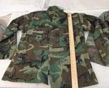 2 QT H/C  BATTLE DRESS MATERNITY WOODLAND BDU JACKET BLOUSE COAT HOLES - $26.13