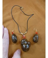 (PP31-216) Real Jumbo MOOSE POOP doo doo nugget turds NECKLACE + Earring... - $35.99