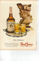 1947 Print Ad Paul Jones- John Paul Jones Bust, Whiskey Bottle, Tumblers - £10.92 GBP