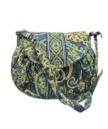 Vera Bradley Rhythm &amp; Blues Saddle Up Crossbody Bag Womens Blue Green Qu... - $491.83 MXN