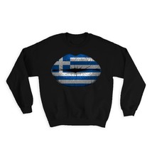 Lips Greek Flag : Gift Sweatshirt Greece Expat Country For Her Woman Fem... - $28.95