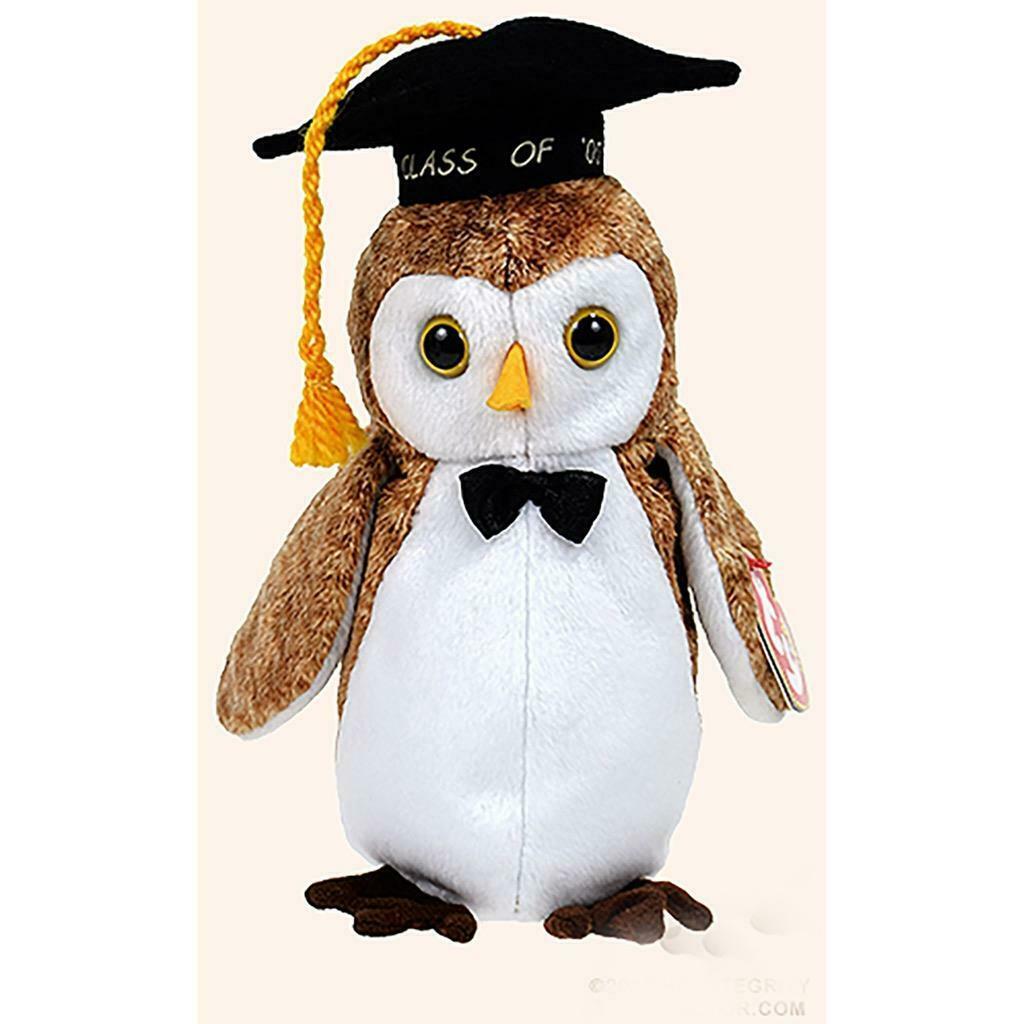 Wisest The Owl Class of 2000 Retired Ty Beanie Baby MWMT Collectible Graduation - £5.49 GBP