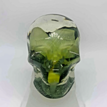 Yellow Flower Skull Resin Skull Head Paper Weight Desk Alter Home Decor - $285.99 MXN