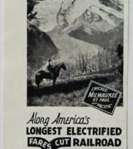 1933 Olympian Electric Train Advertisement Chicago Milwaukee Railroad F18B1 - $371.81 MXN