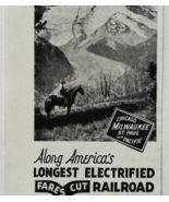 1933 Olympian Electric Train Advertisement Chicago Milwaukee Railroad F18B1 - $367.32 MXN