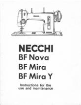 Necchi BF Nova, BF Mira, BF Mira Y manual for sewing machine Enlarged Ha... - $12.99