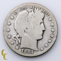 1904-S Silver Barber Half Dollar 50c (AG About Good Plus Condition - $79.18