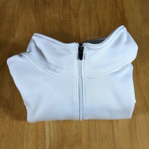 Boys Blank White Sweatshirt 1/4 Zip Kids Size Small - £12.71 GBP