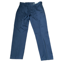 LINCS DC Selvage Khaki Pants Size 40X35 Navy Blue Mens Flat Front 100% C... - $43.55