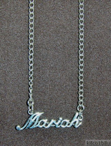 925 Sterling Silver Name Necklace - Name Plate - MARIAH 17&quot; Chain w/Pendant - £47.27 GBP