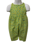 Kaboo Girls Cotton Romper  Overalls Size 18M Green Gingham Floral Print ... - £12.32 GBP