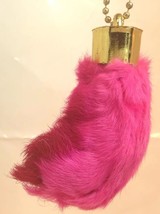 Real Rabbit Foot Lucky Authentic Keychain~PINK~Vraie Patte de Lapin ROSE Chance - £6.20 GBP