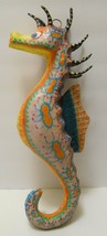 SEAHORSE 3D Paper Mache Wall Hanging Decoration Colourful Wall Art 16&quot; - £39.01 GBP