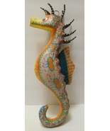 SEAHORSE 3D Paper Mache Wall Hanging Decoration Colourful Wall Art 16&quot; - £39.58 GBP