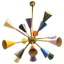 Fantastic Multicolor Mid Century Sputnik Chandelier In The Style Of Stilnovo - £323.04 GBP