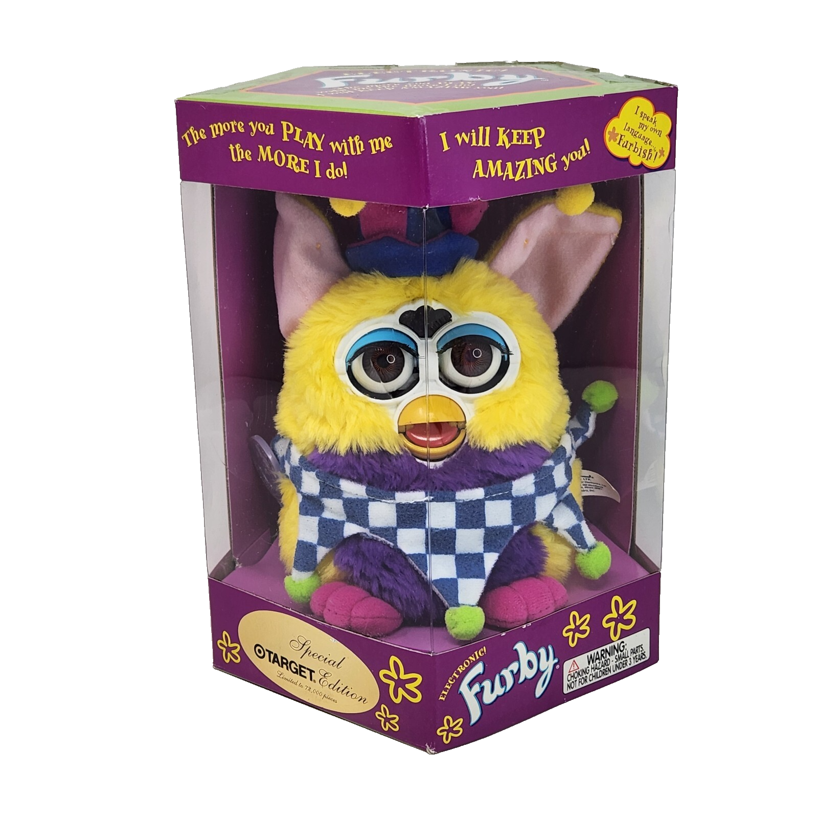 VINTAGE 1999 JESTER YELLOW FURBY TARGET EDITION 70-899 NEW SEALED ORIGIN... - $185.25