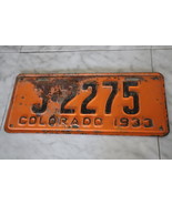 Vintage 1933 Colorado License Plate 3-2275 (single) - $144.99