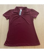 Cutie&#39;s Fashion Shirt Girls 20 School Uniform Polo Short Sleeve Burgundy... - $13.36 CAD
