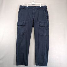 Duluth Trading Flex Fire Hose Cargo Work Pants Mens 40x31 Navy Relaxed F... - $28.00