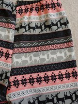 Poof Fleece Lined Legging Pants Girl Size S 7 8 Deer Aztec Design  - £14.78 GBP