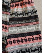 Poof Fleece Lined Legging Pants Girl Size S 7 8 Deer Aztec Design  - £14.86 GBP