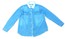 Mens Madden NYC Medium Denim Jeans Jacket Sherpa Collar Light Wash Fall Jacket - £27.72 GBP