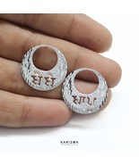 925 Real Silver Round Moon Shaped BEBE BAPU Nattiyan (Nanti) men women e... - €32,67 EUR