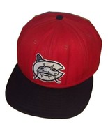 Vintage Carolina Mudcats Snapback Red Black Baseball Hat Worm Can USA Ma... - $376.14 MXN