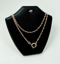 Minimalist Pink Gold Plated Marine Necklace 925 Sterling Silver, Women Necklace - £71.14 GBP+
