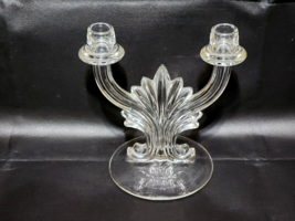 Vintage FOSTORIA Baroque Style 24% Lead Crystal Tapered Candle Holder SH... - $27.22