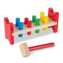 Melissa &amp; Doug Deluxe Wooden Pound-A-Peg Toy With Hammer - FSC Certified - £9.31 GBP