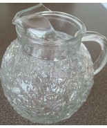 Vintage 1960&#39;s ~ Anchor Hocking ~ MILANO ~ Clear Glass ~ Ball Pitcher ~ ... - £47.07 GBP