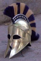 Medieval Wearable Greek Corinthian Helmet Free Leather Knight Helmet X-M... - $130.36