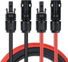 Extension Cable One Pair(40 Feet 10AWG) Solar Panel Cable with Fe - £84.41 GBP