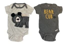 Gerber Baby Onesies Lot of 5 White Gray Newborn NB Short Sleeve Newborn image 4