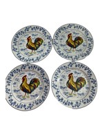 4 Home Essentials Porcelain Treasures 7.5&quot; Plates Rooster French Country... - $35.64