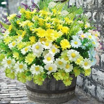 20Pcs Artificial Flowers For Outdoors, Artificial Plants Uv Resistant Fake - £29.36 GBP