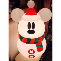 2021 Gemmy Disney Mickey Mouse Blow Mold Snowman Lights Up 23” Indoor Outdoor - £52.11 GBP