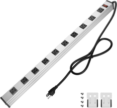 10 Outlet Plugs Heavy Duty Metal Power Strip, Aluminum Workshop Socket w... - $1,287.01 MXN