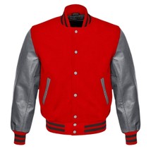 Mens Leather Varsity Jackets With Two Tone Style - $53.00