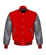 Mens Leather Varsity Jackets With Two Tone Style - $53.00
