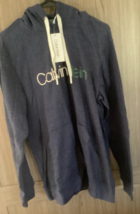 Calvin Klein Men’s Lightweight Pullover Logo Hoodie Navy Heather Size: L... - $39.00