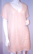H&amp;M 2012 Mini V-Neck Multi Colored SEQUINS Lined IVORY Oversized 4/34 Fr... - $69.27