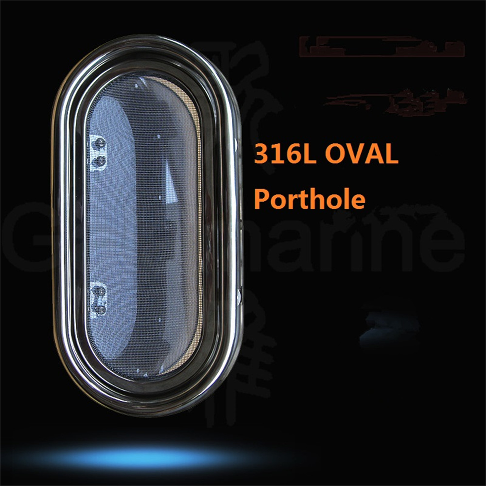 316L Stainless Steel Oval Shape Portlight Porthole Hatch Window Marine Boat - $193.00