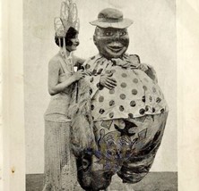 1930 Circus Clown with Beauty Print Antique Carnival Ephemera 8 x 5 Betty Bell - £32.12 GBP