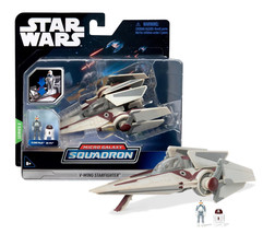 Star Wars Micro Galaxy Squadron V-Wing Starfighter R4-P17 &amp; Clone Pilot NIB - $22.88