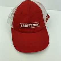 Craftsman Baseball Hat Cap Red White ACE  Trucker With Mesh Back SnapBack - £9.72 GBP